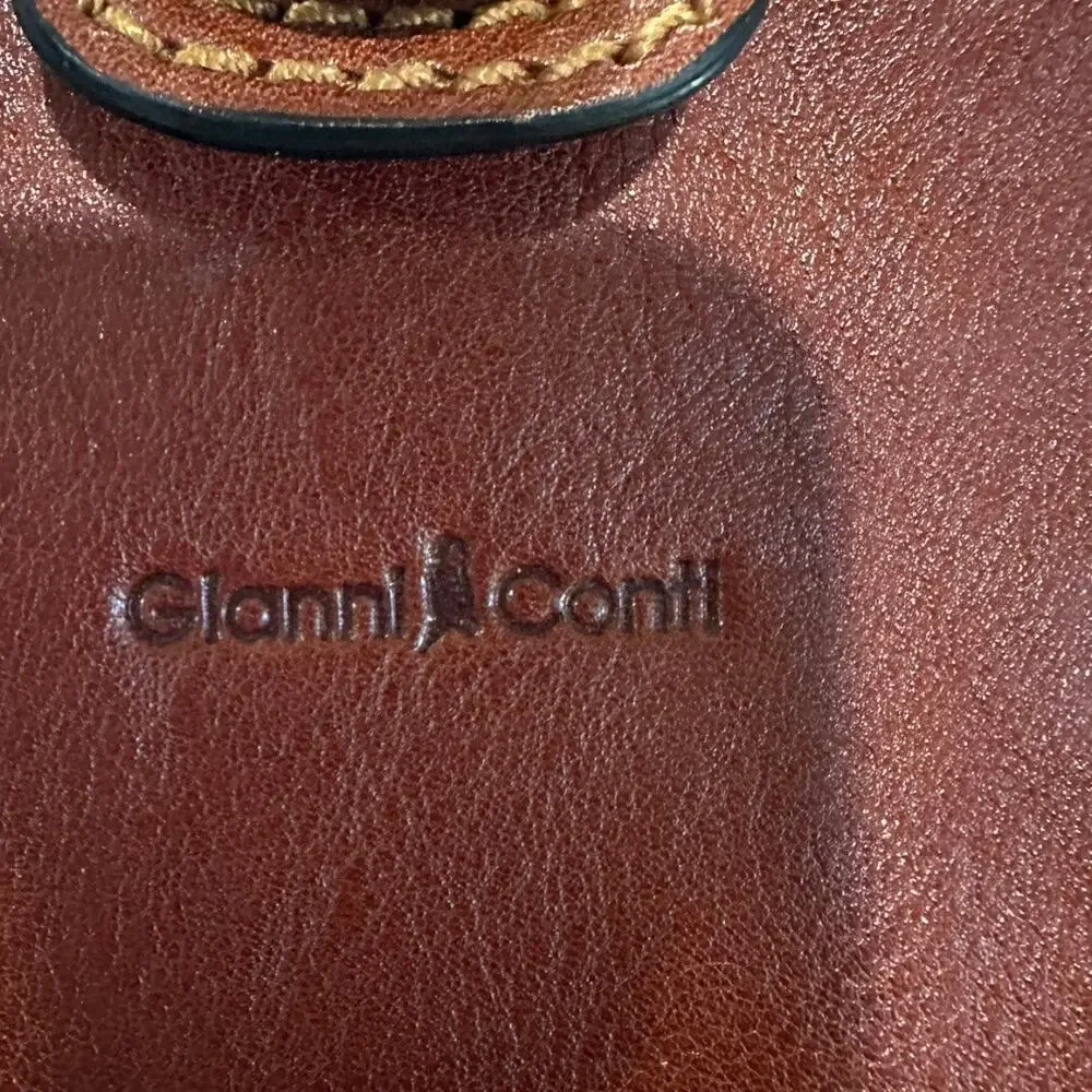 Coach Leather Brown Satchel with Top Handle and Detachable Strap